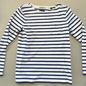 Scotch & Soda Blue and White Striped Top